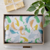 Nautische Waterverf Pacifische walvis Tissuepapier (Geschenk)