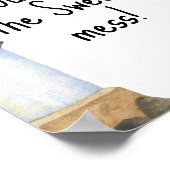 Nautische waterverf - Raad de zoete puinhoop Poster (Hoek)