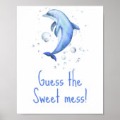 Nautische waterverf - Raad de zoete puinhoop Poster (Voorkant)