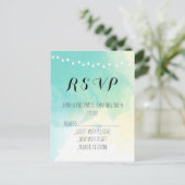 Nautische waterverf RSVP-kaarten Uitnodiging Briefkaart (Staand voorkant)