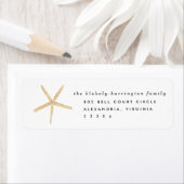 Nautische Waterverf Starfish retouradreslabels Etiket (Insitu)