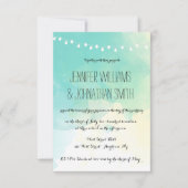 Nautische waterverf trouwuitnodigingen kaart (Voorkant)