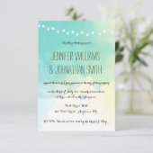 Nautische waterverf trouwuitnodigingen kaart (Staand voorkant)