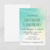 Nautische waterverf trouwuitnodigingen kaart (Voorkant / Achterkant)