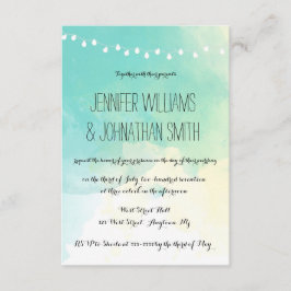 Nautische waterverf trouwuitnodigingen kaart