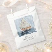 Nautische Waterverf Zeilboot Baby shower Custom Bedankzakje (Geknipt)