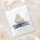 Nautische Waterverf zeilboot Baby shower Dank u Bedankzakje (Geknipt)