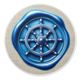 Nautische Wax Stamp Afbeelding Strand Lade Knoppen