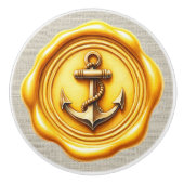 Nautische Wax Stamp Afbeelding Strand Lade Knoppen (Voorkant)