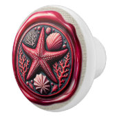 Nautische Wax Stamp Afbeelding Strand Lade Knoppen (Rechts)