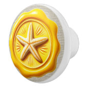 Nautische Wax Stamp Afbeelding Strand Lade Knoppen (Rechts)