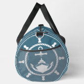 Nautische Welkom kapitein Boot Anker Blauwe Marine Plunjezak (Rechts)