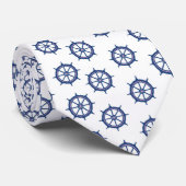 nautische wielen patroon stropdas (Opgerold)