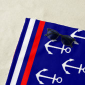 Nautische Witte Anker Bruid Strandlaken (In situ)