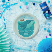 Nautische Zee Cartoon Walvis Papieren Bordje (Feest)