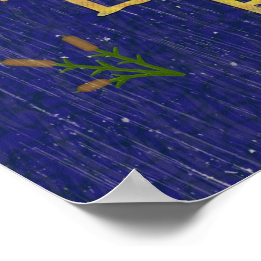 Nautische zeebaars meer | Aangepaste naam Poster (Hoek)