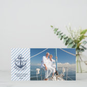 Nautische "Zeeen EN Groeten" - Navy Anchor Feestdagenkaart (Staand voorkant)