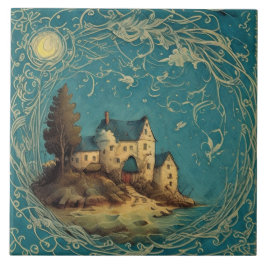 Nautische Zeegezichten Olieverfschilderij No12 Tegeltje