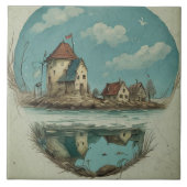 Nautische Zeegezichten Olieverfschilderij No16 Tegeltje (Voorkant)