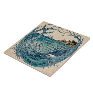 Nautische Zeegezichten Olieverfschilderij No17 Tegeltje