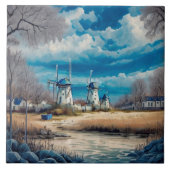 Nautische Zeegezichten Olieverfschilderij NO2 Tegeltje (Voorkant)