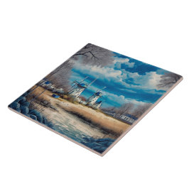 Nautische Zeegezichten Olieverfschilderij NO2 Tegeltje