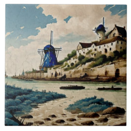 Nautische Zeegezichten Olieverfschilderij No3 Tegeltje