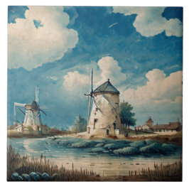 Nautische Zeegezichten Olieverfschilderij No4 Tegeltje