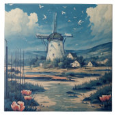 Nautische Zeegezichten Olieverfschilderij No6 Tegeltje (Voorkant)