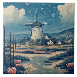 Nautische Zeegezichten Olieverfschilderij No6 Tegeltje