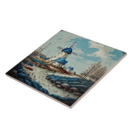 Nautische Zeegezichten Olieverfschilderij No7 Tegeltje