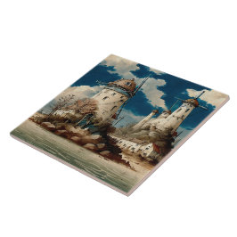 Nautische Zeegezichten Olieverfschilderij No8 Tegeltje
