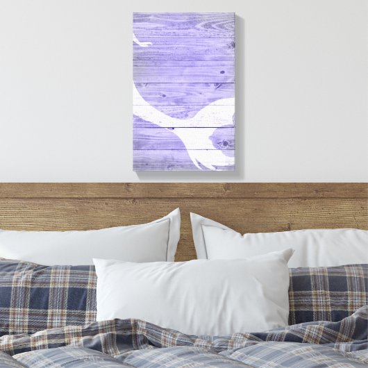 Nautische zeemeermin staart hout achtergrond canva canvas afdruk (Insitu (Slaapkamer))