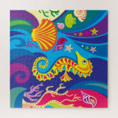 Nautische Zeepaard Legpuzzel (Horizontaal)