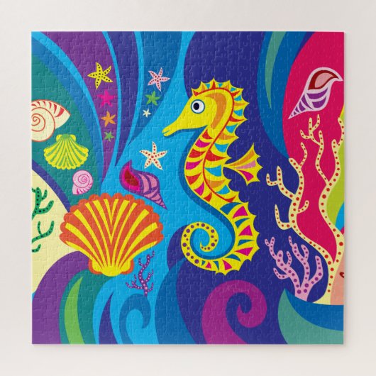 Nautische Zeepaard Legpuzzel (Verticaal)