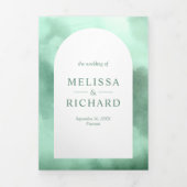 Nautische zeepaardboog Alles in één zeepaardbruilo Drieluik Uitnodiging (Cover)