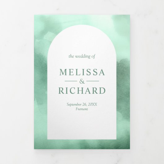 Nautische zeepaardboog Alles in één zeepaardbruilo Drieluik Uitnodiging (Cover)