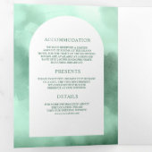 Nautische zeepaardboog Alles in één zeepaardbruilo Drieluik Uitnodiging (Binnenzijde eerst)