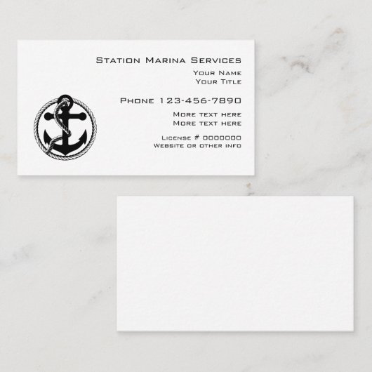 Nautische zeescheepvaart visitekaartje (Voorkant / Achterkant)