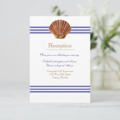 Nautische Zeeschelp - Ontvigingsuitnodiging Kaart (Staand voorkant)