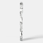 Nautische Zeeschelp Patroon in Wit en Zwart Case-Mate iPhone Case (Achterkant / Rechts)