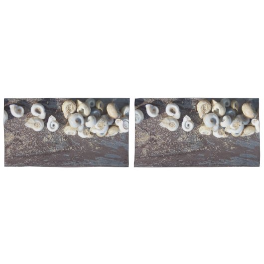 Nautische zeeschelpen kussensloop (Voorkant-Set)