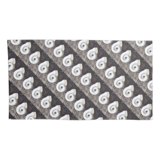 Nautische zeeschelpen kussensloop (Achterkant-Rechts)