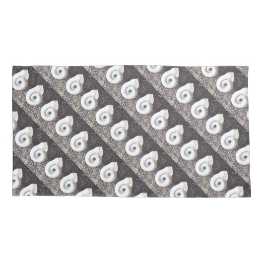 Nautische zeeschelpen kussensloop (Achterkant-Links)