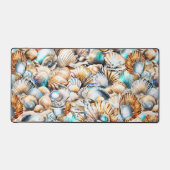 Nautische zeeschelpen oceaan strand collage shell bureaumat (Voorkant)