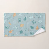 nautische zeeschelpen patroon zeeleven kustleven bad handdoek (Handdoek)