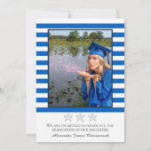 Nautische Zeester Moderne Marine Witte streep Anno Aankondiging (Achterkant)