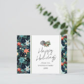 Nautische zeesterren Kerstmis Groeten Briefkaart (Staand voorkant)