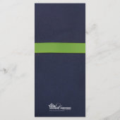 Nautische zeesterren Marine en Kelly Green Menu (Achterkant)