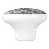 Nautische zeesterren Verweerd hout Grijs & Wit Keramische Knop (Zijkant)